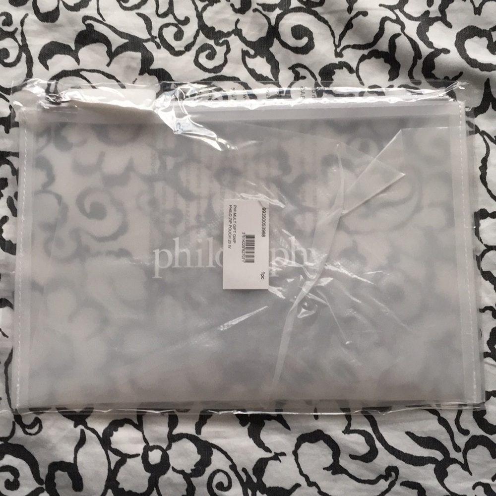 Clear philosophy Makeup Bag